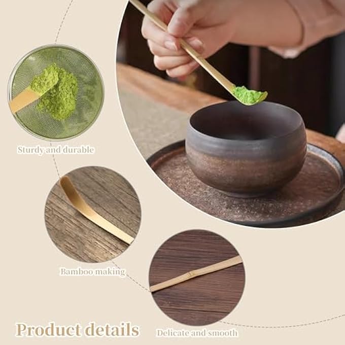nalaina 2 Pcs Brown Bamboo Matcha Scoop Japanese Chashaku Spoon For Traditional Tea Ceremony For Tea Ceremony 18Cm Tea Scoops Coffee Tea And Espresso - Image 4
