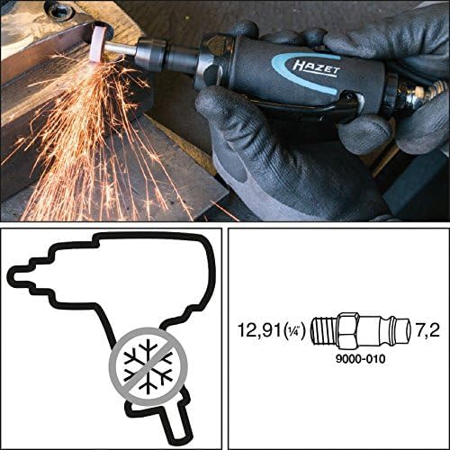HAZET Stick Grinder 9032N-1 I Straight Version for Infinitely Variable Speed Regulation, 12.3.58 in Internal Thread, Incl. Coupling Plug I Handy Tool for Sanding - Image 2
