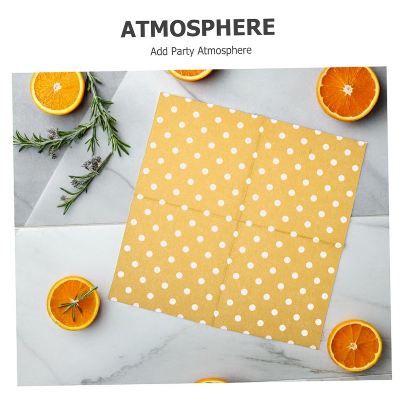 16 Pack Printed Dots Paper Napkins Disposable for Wedding Birthday Party Dinner - Image 4