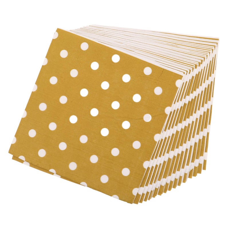 16 Pack Printed Dots Paper Napkins Disposable for Wedding Birthday Party Dinner - Image 2