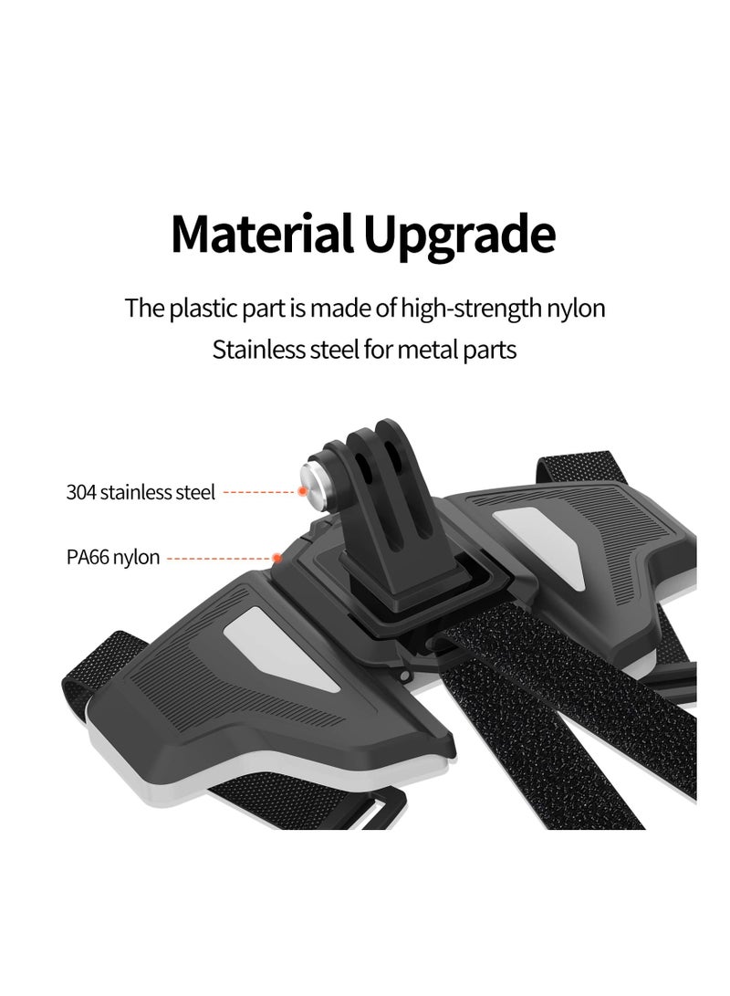 Motorcycle Helmet Chin Mount for GoPro, Claw Clamp Body Strap Compatible with Most Helmets, Stable Fast Release Cycling Accessory for GoPro Max Hero 11 10 9 8 Insta360 DJI Osmo Action Pocket 2. - Image 4