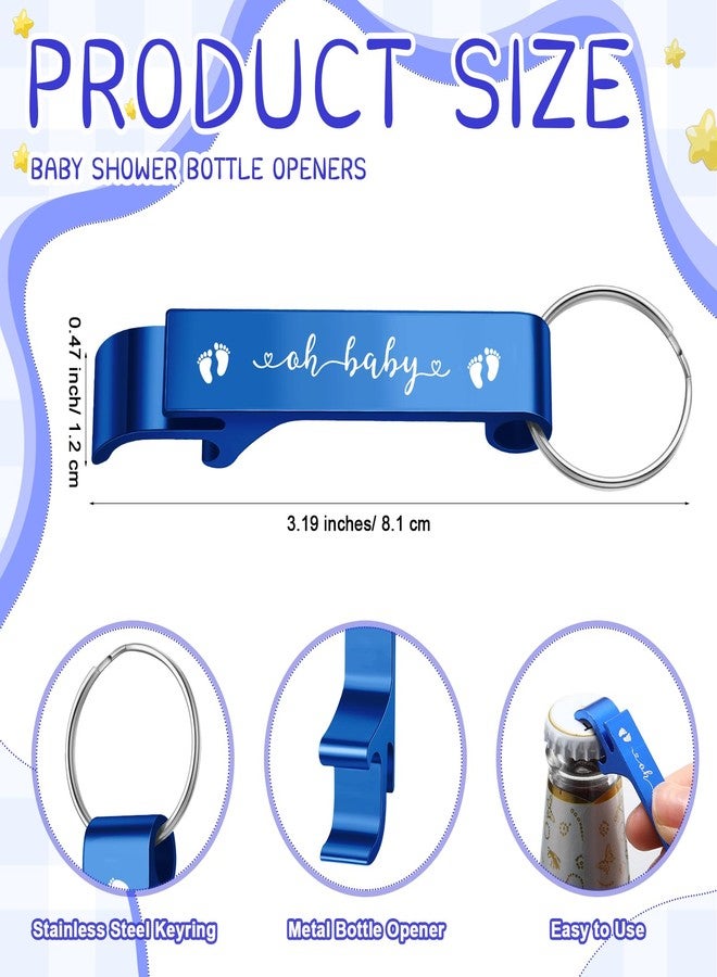 Ecation 50 Set over the Moon Baby Shower Favors for Guests 50 Baby Shower Keychain Bottle Openers 50 Moon Star Thank Tags 50 Organza Bags with Twine Baby Shower Souvenir for Gender Reveal Party Gift - Image 2
