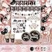 UJoyant Birthday Decorations For Women 229 Pcs Rose Gold and Black Happy Birthday Supplies  Disposable Dinnerware Set with 25 Guest Balloons Sash Tiara Banner Fringe Curtain Photo Booth Props - Image 4