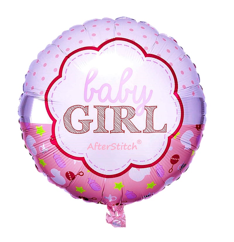 AFTERSTITCH Baby Girl Welcome Decoration Items For Home Baby Shower Decoration Items Props Foil Balloons (5 Piece Girl (Combo Design 2)) - Image 5