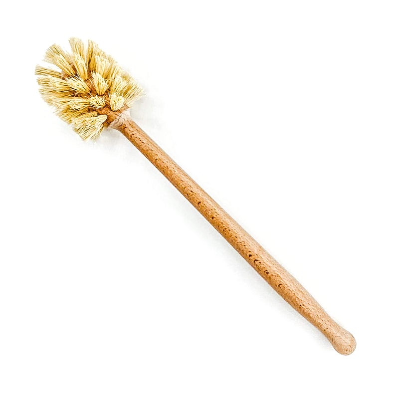 husMait Bottle Brush with Extra Long Wood Handle and Strong Bristles  Cleans and Scrubs Hard to Reach Wide Mouth Jars Glasses and Dishes