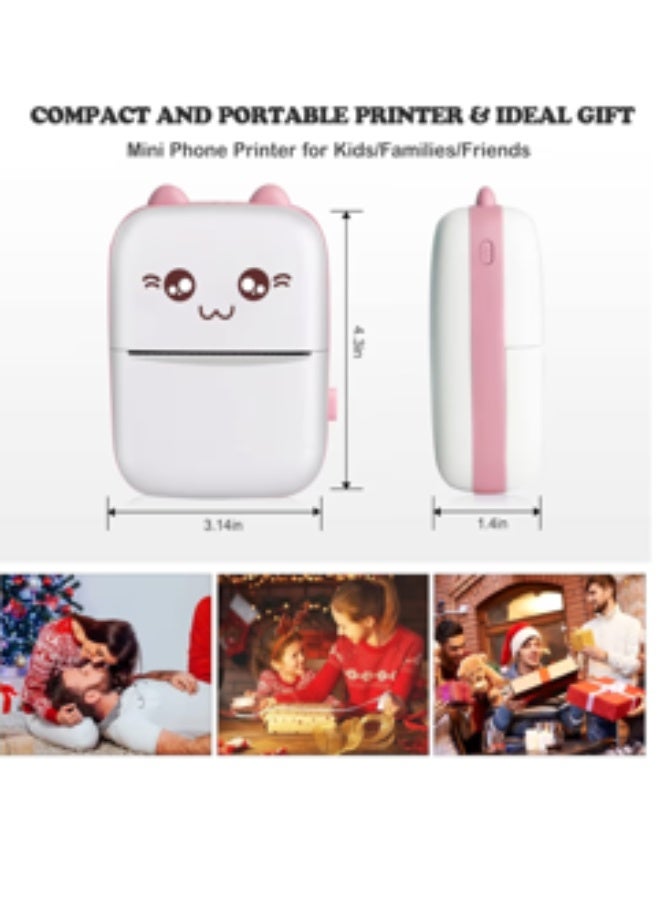 Portable Bluetooth Thermal Printer - Cute Design - Inkless instant printing for photos, Labels & Notes. - Image 2