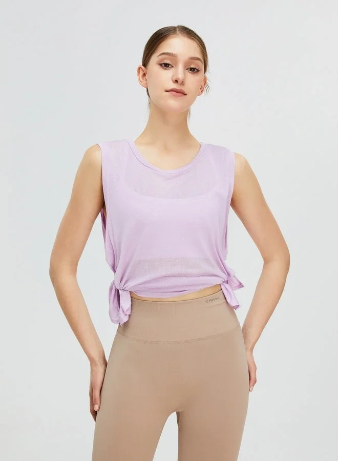 Kawn.yoga Blush Purple Womens Tank Top Round Neckline Shirt for Women | Best Price UAE