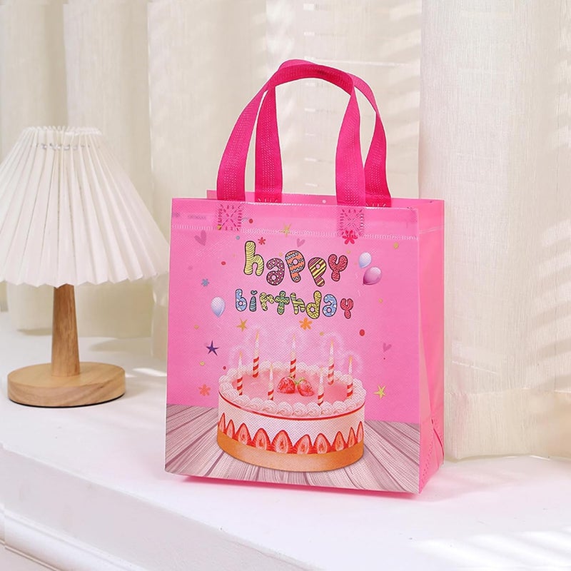 BeFunky 12pcs Birthday Gift Bags,Birthday Bags with Handles, Birthday Treat Bags, Multifunctional Non-Woven Birthday Bags for Gifts Wrapping, Birthday Party Supplies - Image 4
