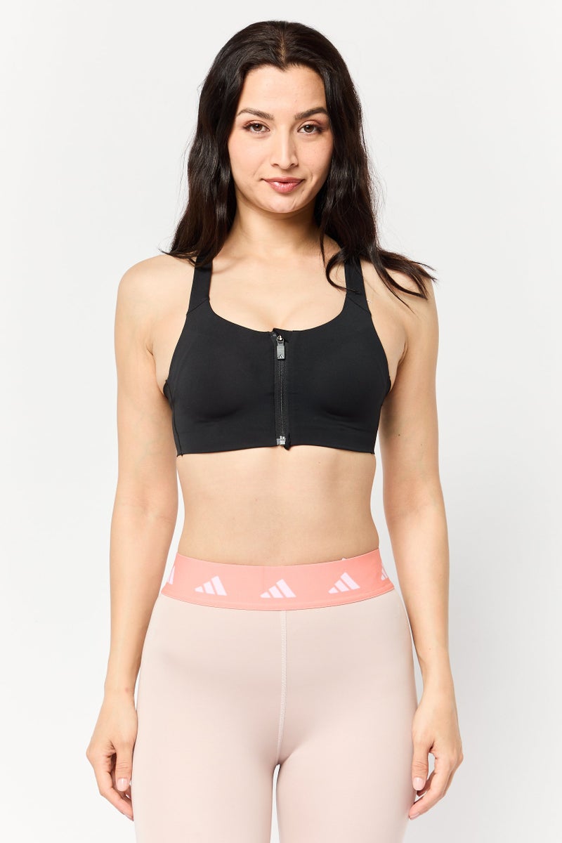 Adidas Women Sportswear Fit Sleeveless Training Sports Bra, Black - Image 1