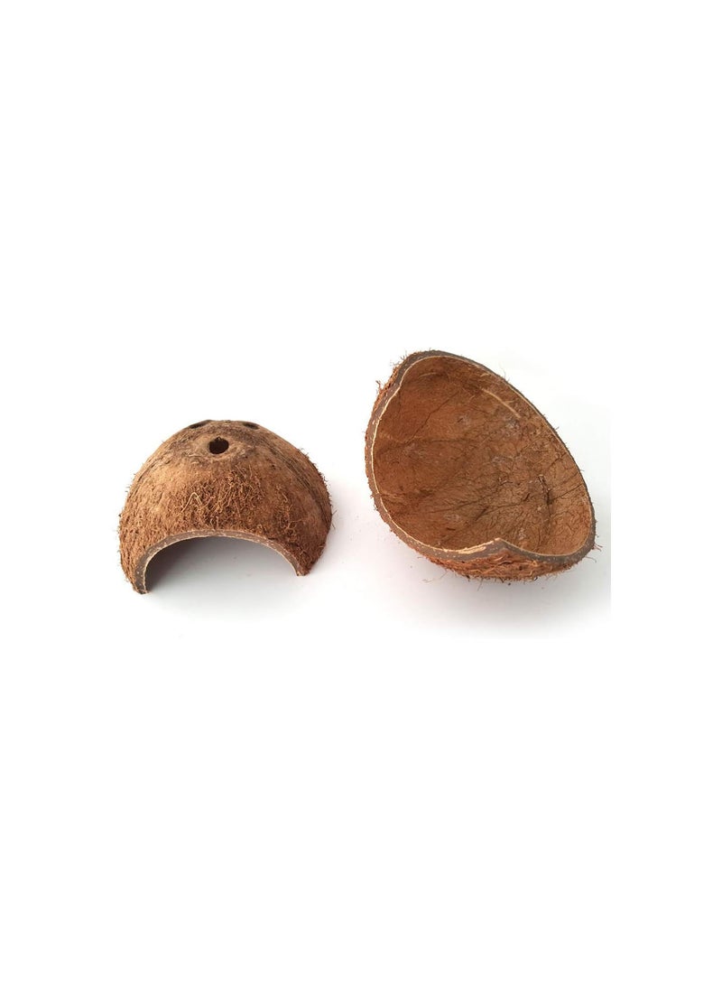 GGOOT Reptile Cave - 2pcs Coconut Shells Shelter Durable Lizard Tortoise Scorpion Small Animal Cage House Hide Habitat Cave Hut - Image 4
