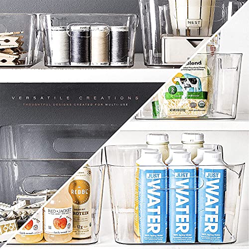 INKULTURE Refrigerator Pantry Organizer and Storage Bins And Ice Cube Holder With Front Handle For Fridge, Kitchen Cabinets, Countertops And Bedroom Etc | Medium | Pack of 02 - Image 4