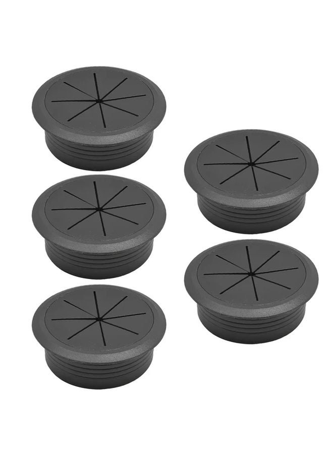 10pcs Black Desk Grommet 2 Inch Cable Hole Cover ABS Plastic Wire Organizer - Image 2
