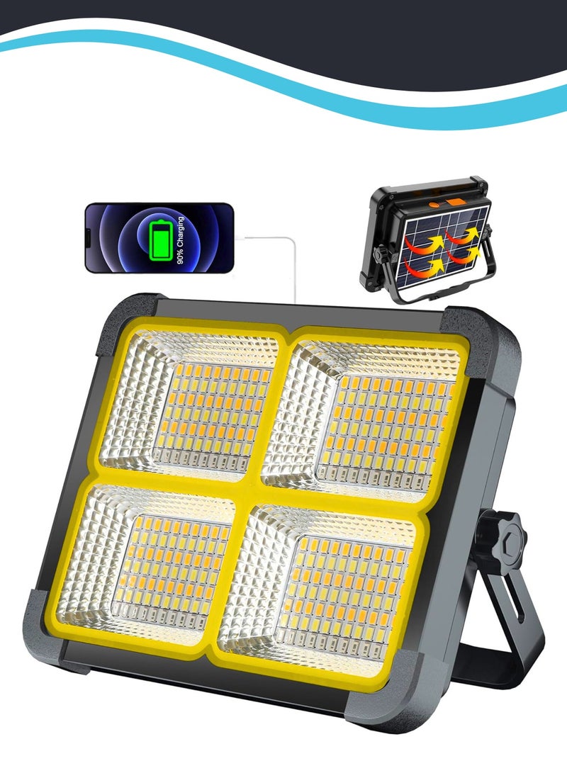 Work Light Rechargeable 100W, Portable LED Work Solar Light 12000mAh 10000 LM with Stepless Brightness Job Site Battery Rechargeable LED Floorlight for Emergency Worklight for Power Cut - Image 1
