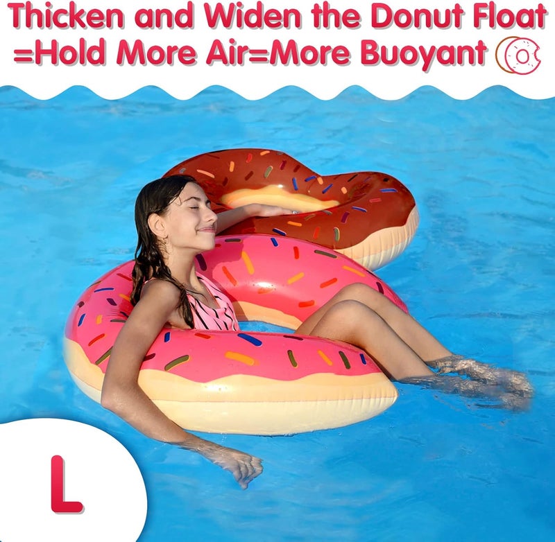 DMAR Donut Pool Float - Donut Tube & Ring for Beach & Pool - Image 5