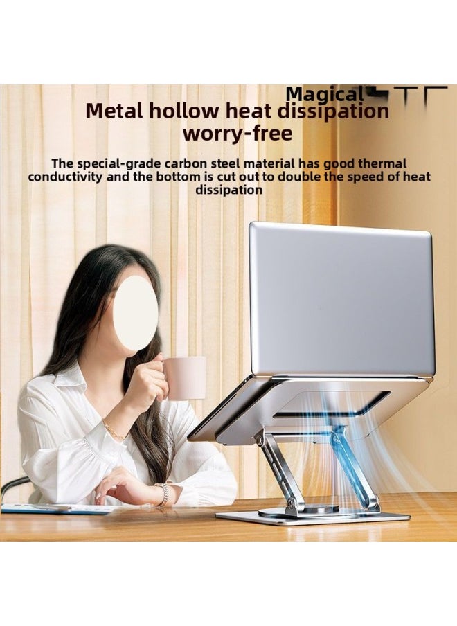 Generic - Rotatable Laptop Bracket Bracket Desktop Elevator Lifting Hanging Heat Dissipation Base Office Student-Colour:Space Gray [super Premium Edition] 720 Degree Rotation - Image 1