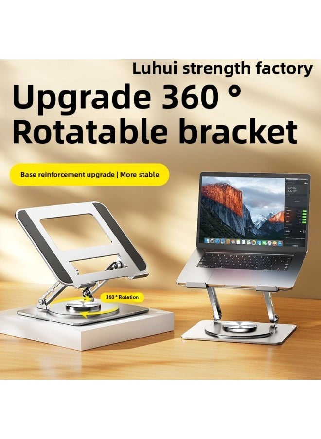 Generic - Rotatable Laptop Bracket Bracket Desktop Elevator Lifting Hanging Heat Dissipation Base Office Student-Colour:Space Gray [super Premium Edition] 720 Degree Rotation - Image 1