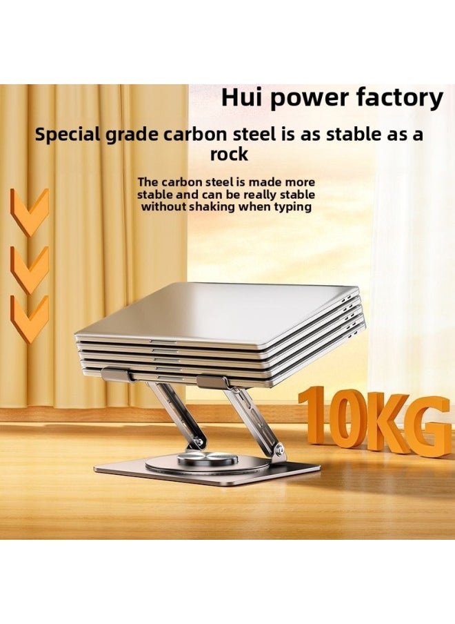 Generic - Rotatable Laptop Bracket Bracket Desktop Elevator Lifting Hanging Heat Dissipation Base Office Student-Colour:Space Gray [super Premium Edition] 720 Degree Rotation - Image 1