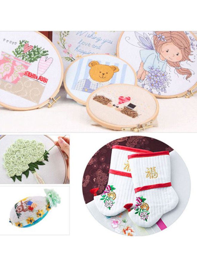 NIBEMINENT 100-Colours Thread Hoops DIY Sewing Kit Red/Green/Yellow - Image 4