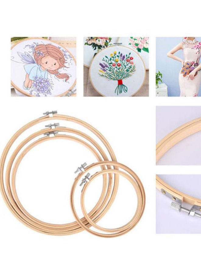 NIBEMINENT 100-Colours Thread Hoops DIY Sewing Kit Red/Green/Yellow - Image 3