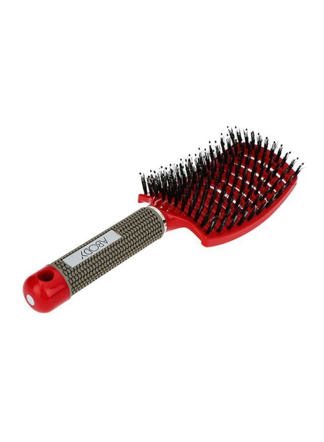 NIBEMINENT Nylon Detangle Hair Scalp Massage Comb Red/Black - Image 1