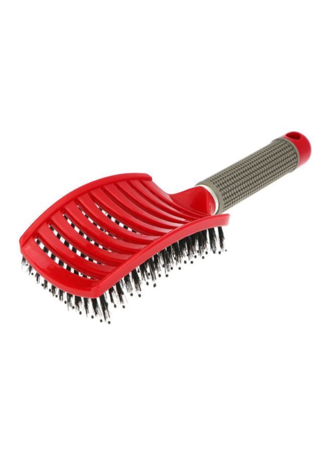NIBEMINENT Nylon Detangle Hair Scalp Massage Comb Red/Black - Image 2