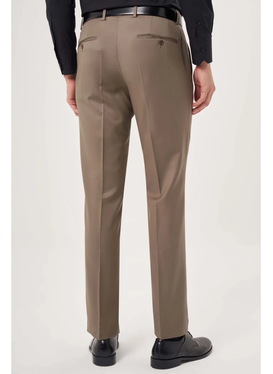 Bisse Men's Woven Classic Trousers BEIGE PPNK23YNOS001_D07