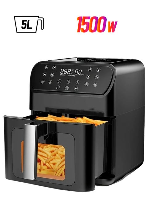 Digital Air Fryer Oven With Clear Window And Internal Light,Cooking with Rapid Air Convection Technology,Crisp Results,12 Program 6.5L Capacity1500 Waat