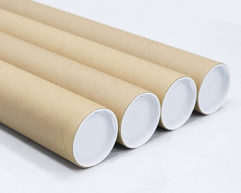 MagicWater Supply Mailing Tube - 3 in x 36 in - Kraft - 4 Pack - for Shipping and Storage of Posters, Arts, Crafts, and Documents - Image 1