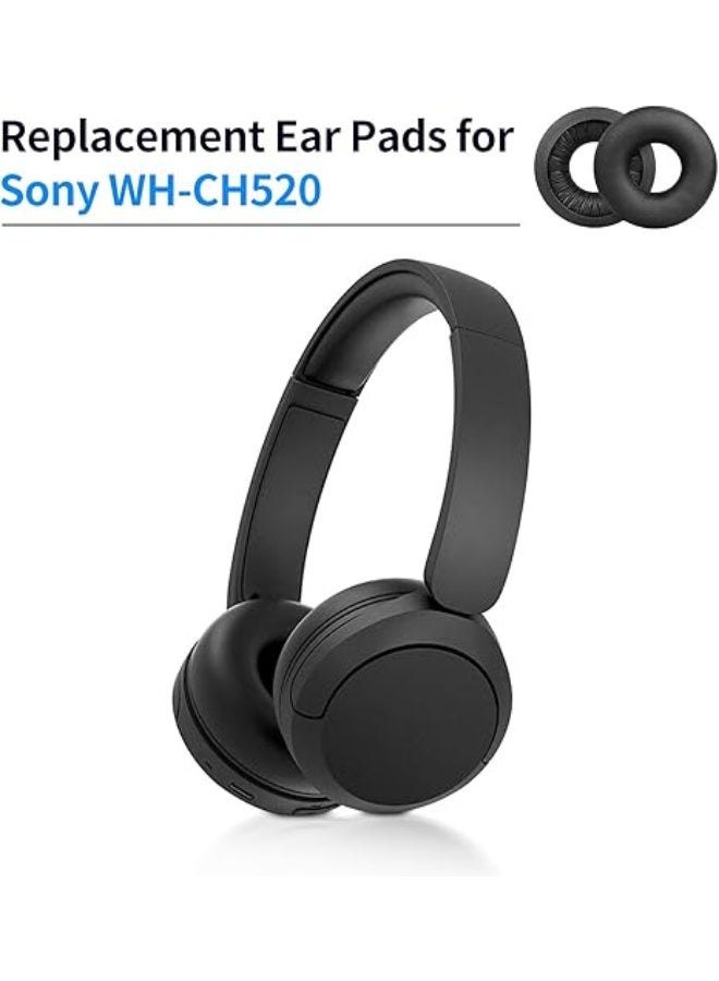 QIRG Earpads Ear Pads and Headband Cover For Sony WH-CH520 Headphone Replacement Headstrap Pad Repair Part -ear Headphones with Softer Leather (Black) - Image 2