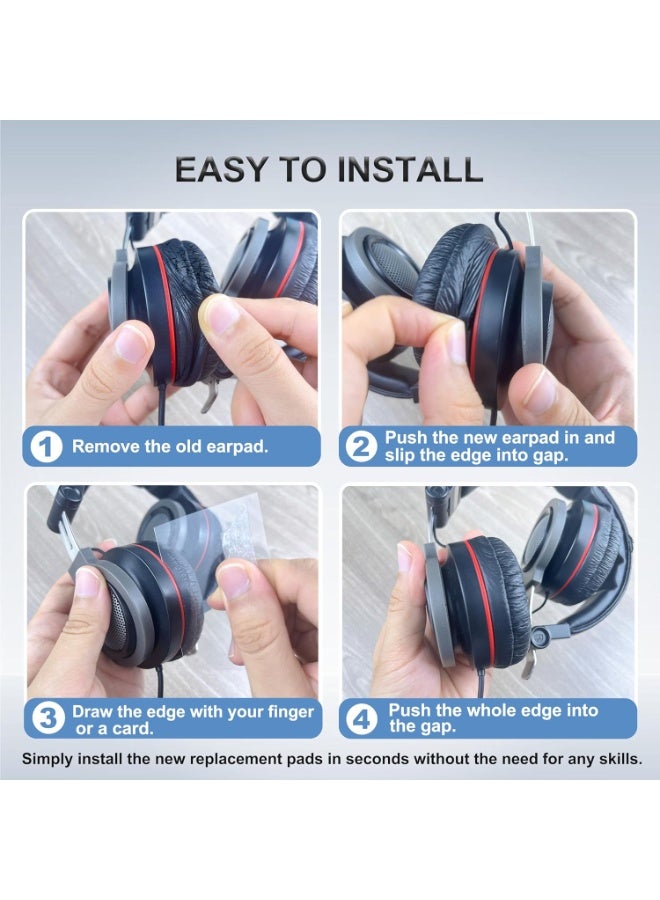 QIRG Earpads Ear Pads and Headband Cover For Sony WH-CH520 Headphone Replacement Headstrap Pad Repair Part -ear Headphones with Softer Leather (Black) - Image 4