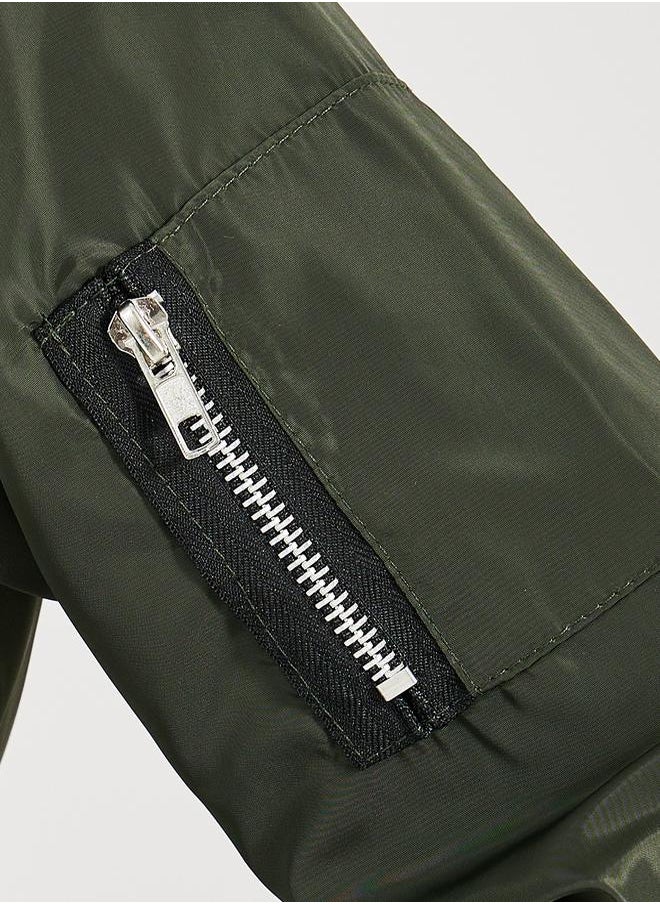 Styli - Regular Fit Regular Length Zip Up Bomber Jacket - Image 1