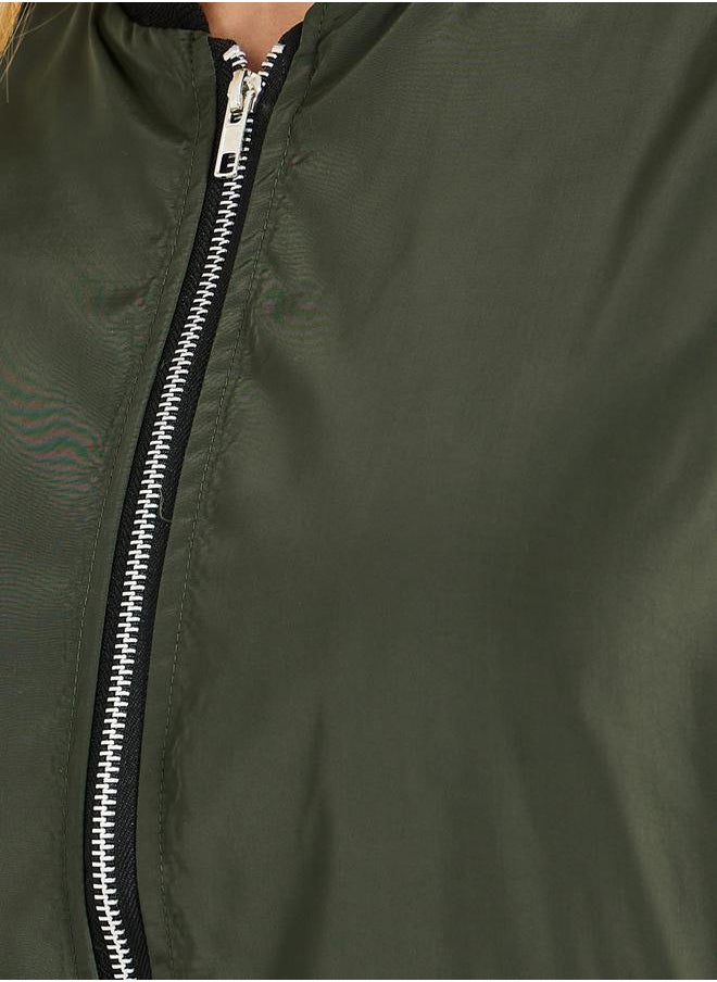 Styli - Regular Fit Regular Length Zip Up Bomber Jacket - Image 1