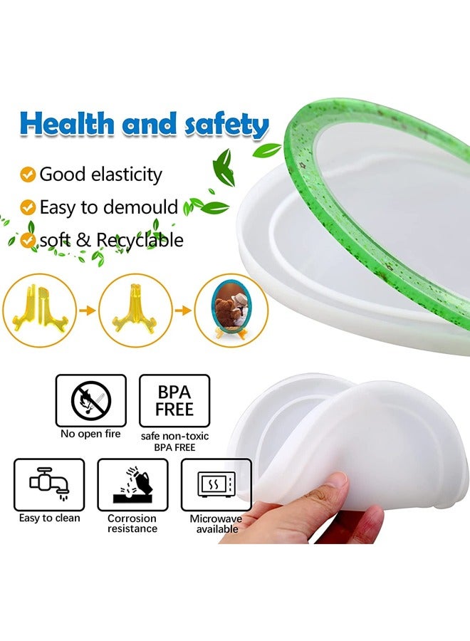 Excefore Resin Mold for Photo Frame, Picture Frame Molds with Stand Holder, Rectangle  Oval Epoxy Molds for Resin Casting, DIY Personalized Photo Frame for Handmade Gifts Home Table Decor - Image 4