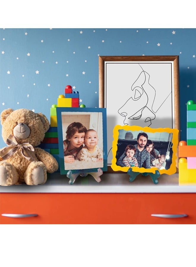 Excefore Resin Mold for Photo Frame, Picture Frame Molds with Stand Holder, Rectangle  Oval Epoxy Molds for Resin Casting, DIY Personalized Photo Frame for Handmade Gifts Home Table Decor - Image 3