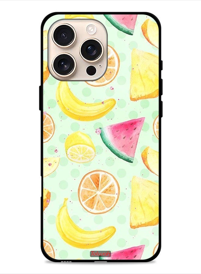 Tolwak Apple iPhone 16 Pro Protective Case Cover Fruits Watercolor Art - Image 1