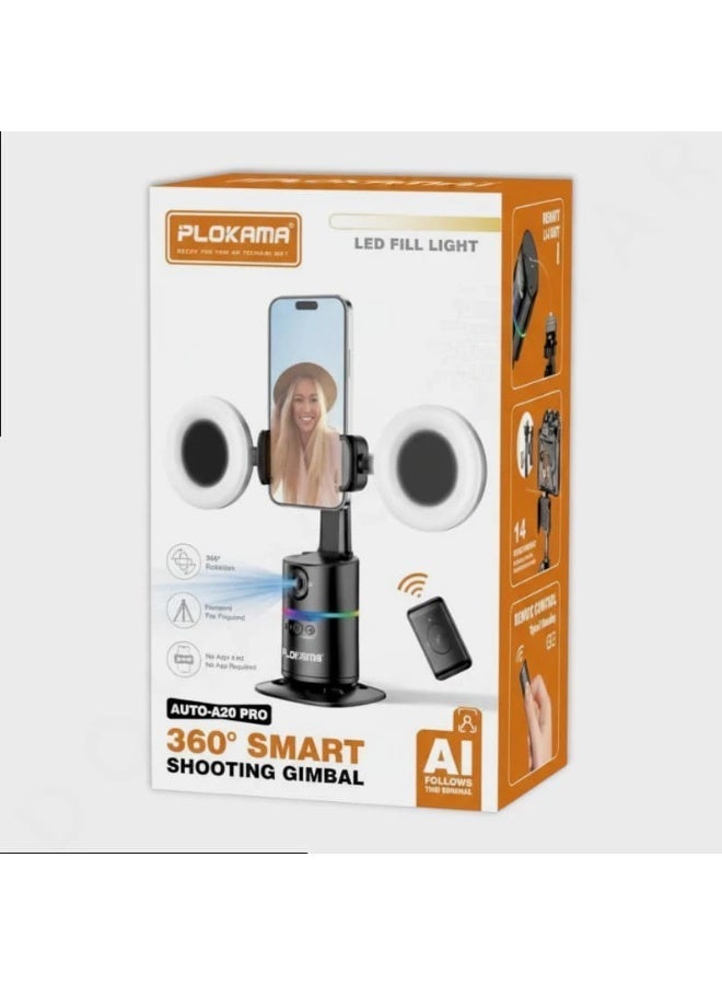 PLOKAMA AUTO-A20 PRO 360° عصا سيلفي ذكية مع مثبت صور – لقطات مثالية في كل مرة - Image 3