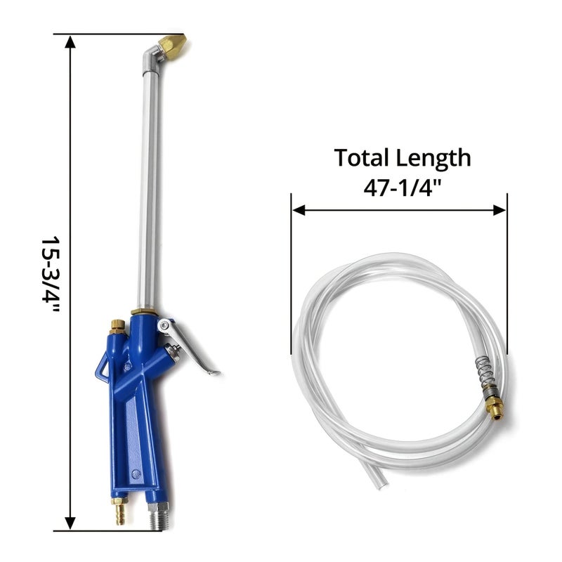 2 Pcs 2in1 Air Blow Gun Pneumatic Engine Cleaning Degreaser Sprayer With 4Ft Hose - Image 3