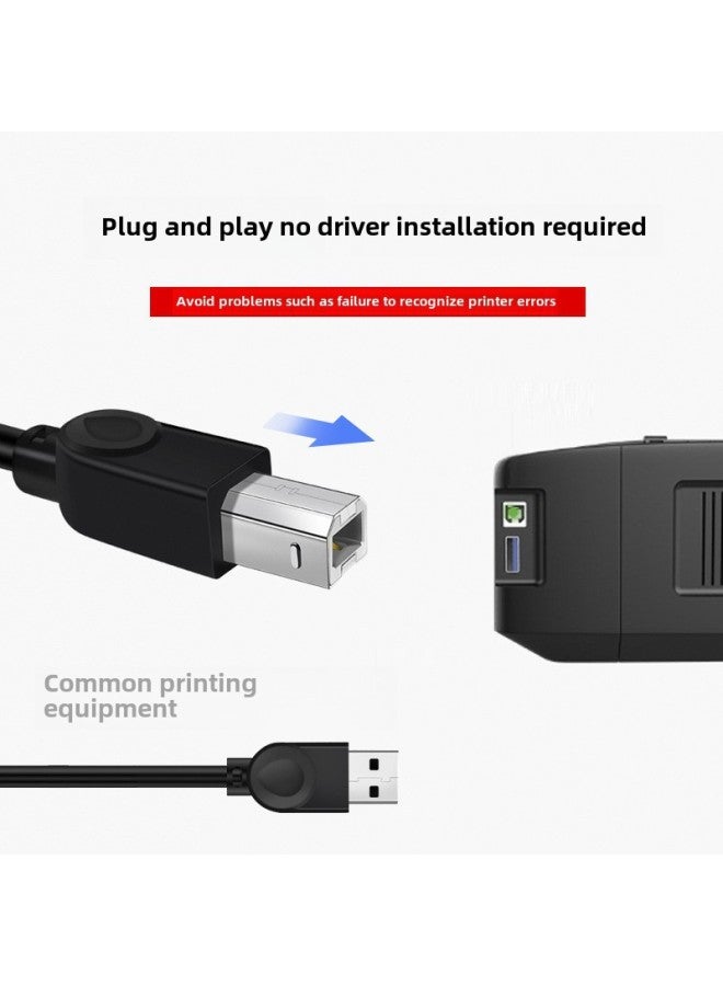 Desktop Laptop Universal Printer Usb Cable Square Port Data Cable Extension Cable 3.5m 10m Brother - Image 3