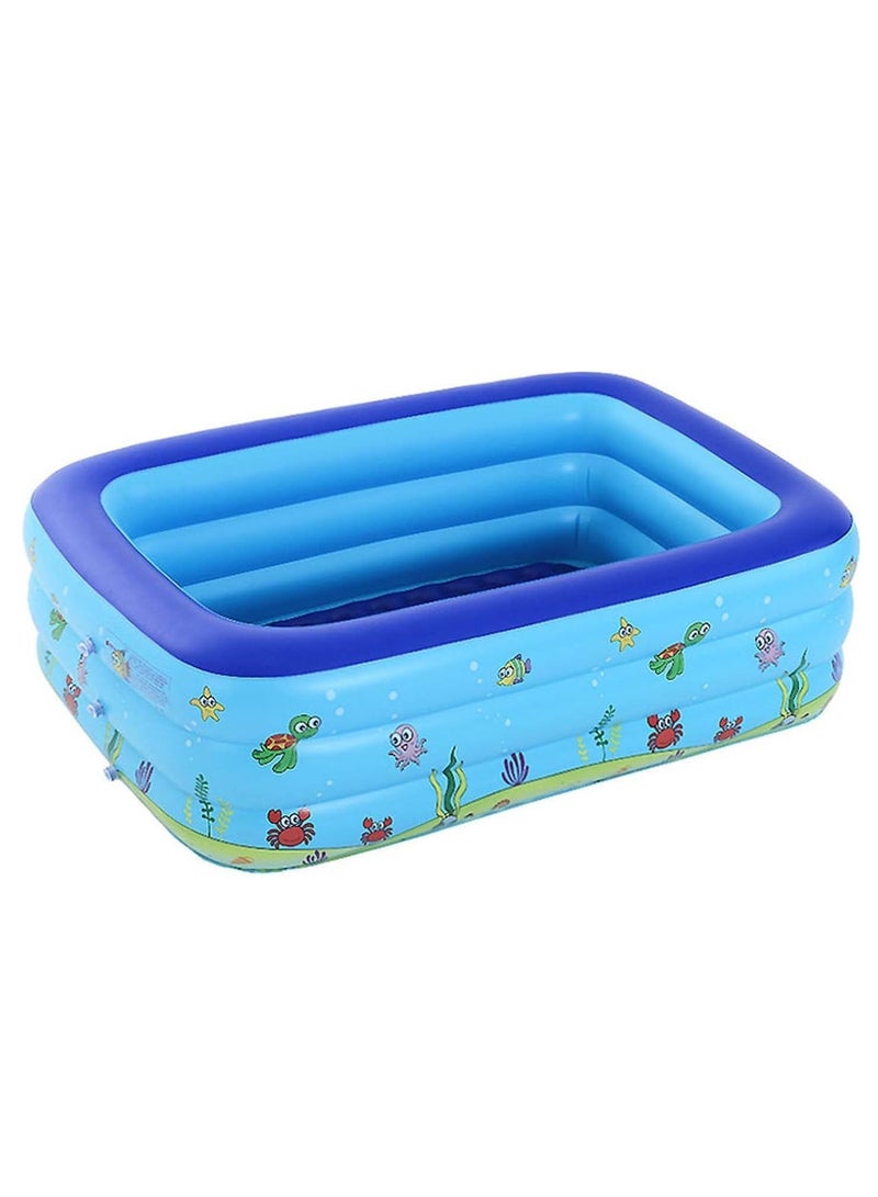 Reko Inflatable Pool Large Family Pool, Paddling Pool for Children, Inflatable Swimming Pools, Rectangular Family Pool - Image 1