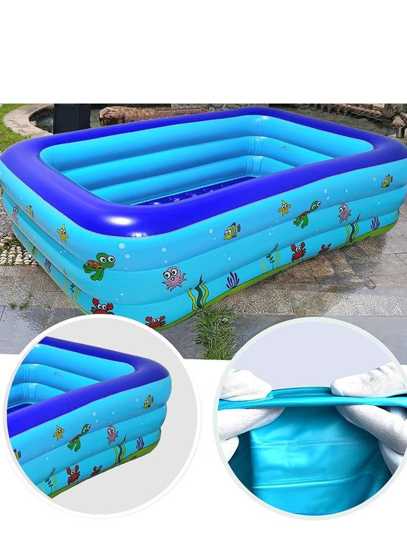 Reko Inflatable Pool Large Family Pool, Paddling Pool for Children, Inflatable Swimming Pools, Rectangular Family Pool - Image 4