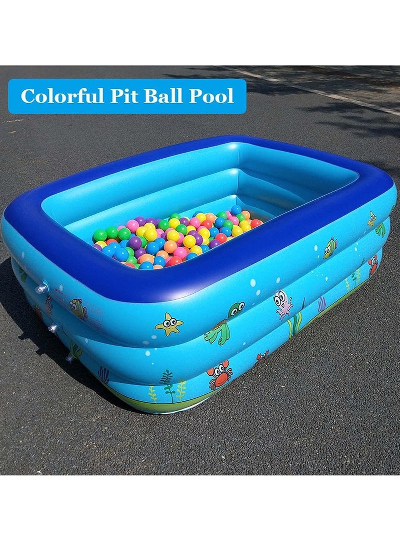 Reko Inflatable Pool Large Family Pool, Paddling Pool for Children, Inflatable Swimming Pools, Rectangular Family Pool - Image 5