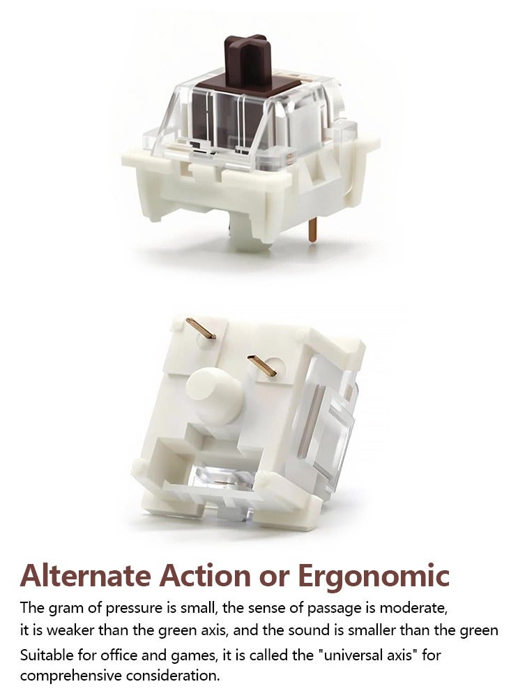 110 مفاتيح لوحة المفاتيح الميكانيكية براون لعبة التبديل Outemu مفاتيح لوحة المفاتيح 3-needle خطي اللمس انقر فوق التبديل - Image 3