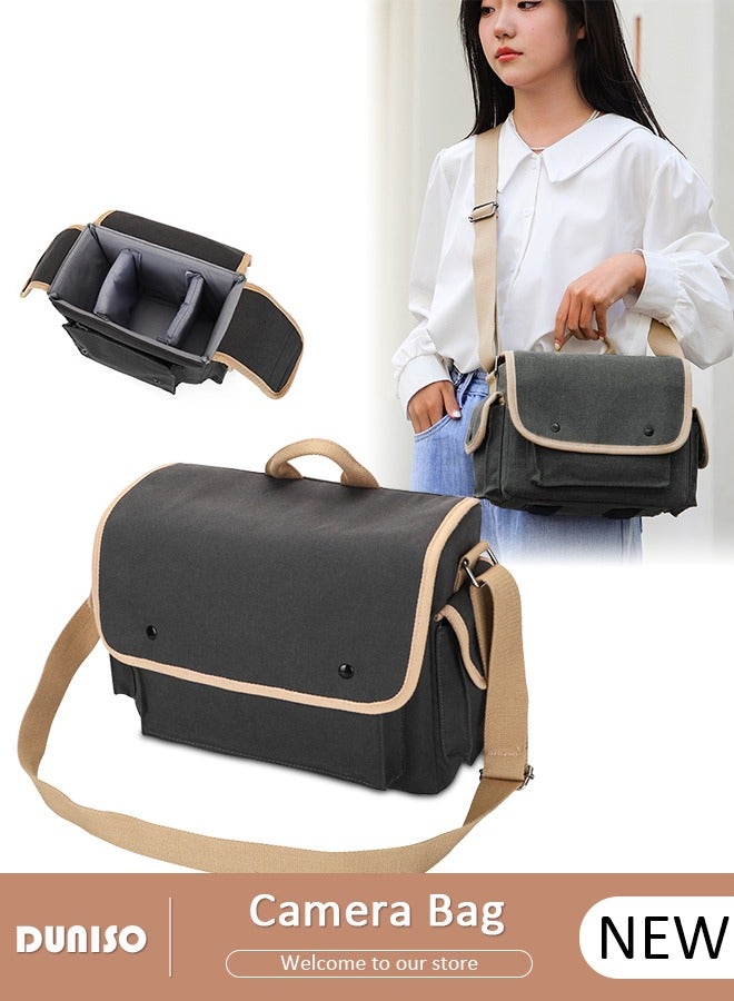 DUNISO Camera Bag Padded Camera Shoulder Bag for Photographers, Waterproof Camera Bags & Cases for SLR DSLR, Lenses, Accessories  - Image 1