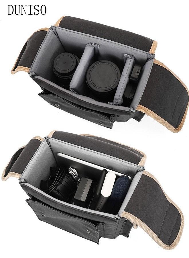 DUNISO Camera Bag Padded Camera Shoulder Bag for Photographers, Waterproof Camera Bags & Cases for SLR DSLR, Lenses, Accessories  - Image 3
