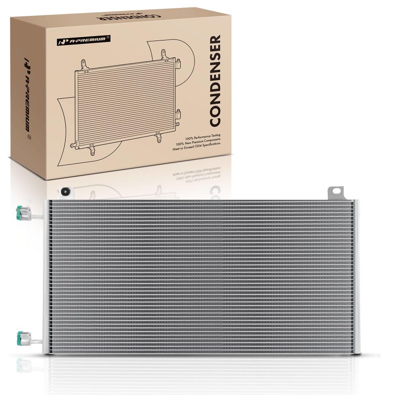 A-Premium Air Conditioning A/C Condenser Compatible with Chevrolet, GMC & Cadillac Models - Silverado 1500, Suburban 2500, Tahoe, Sierra 3500, Yukon, Escalade, H2 - Image 1
