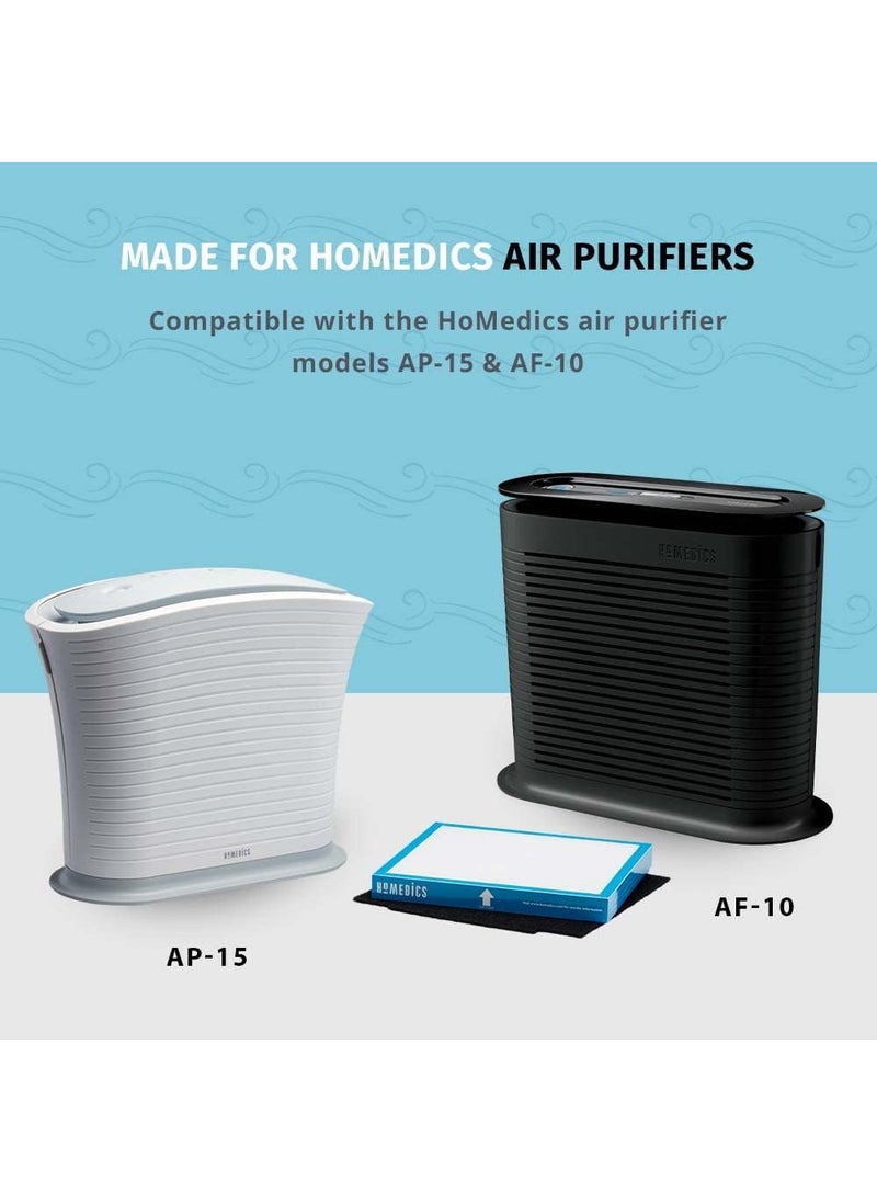 HoMedics Homedics TotalClean HEPAType Air Purifier Filter Replacement Works with Homedics AP15 and AF10 Air Purifiers Captures Microscopic Airborne Particles  - Image 5
