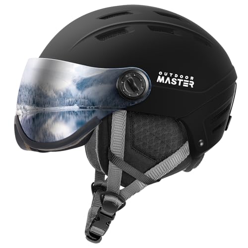 OutdoorMaster Snowboard Helmet with Ski Goggles,Ski Helmet and 2-in-1 Visor Detachable Goggles Set,Protective EPS Foam & 14 Cooling Vents -Snow Helmets for Men,Women & Youth - Image 1