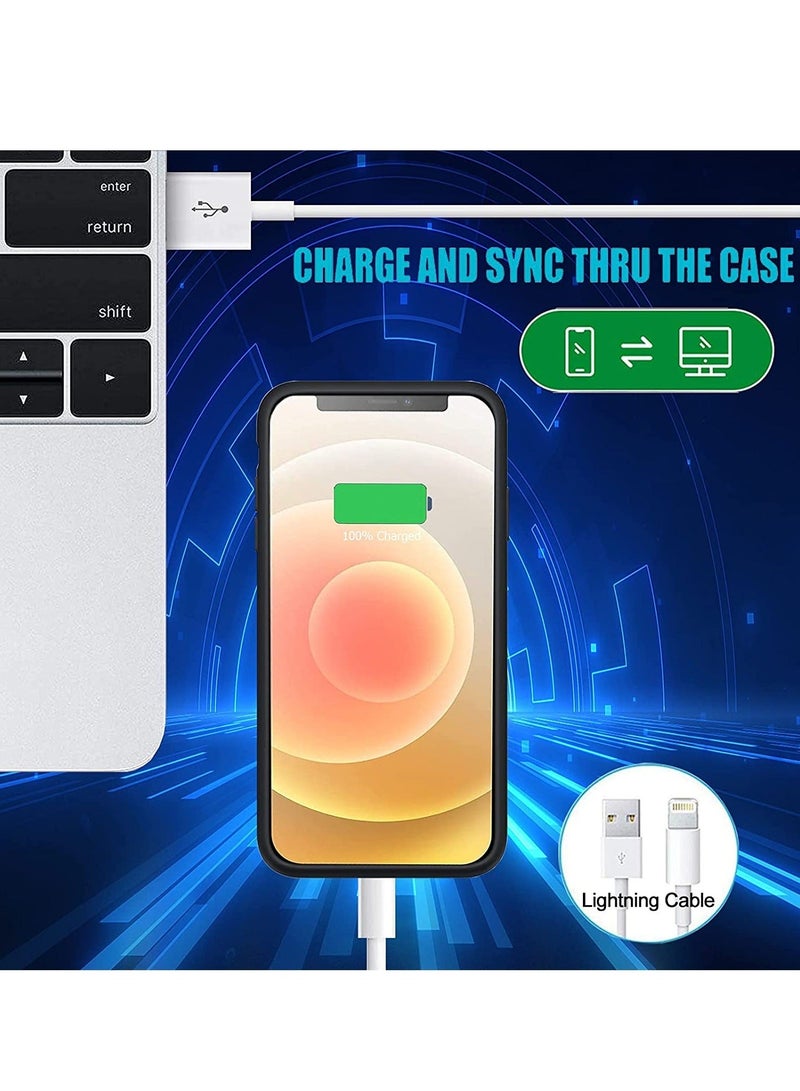 MUNTAQI Battery Case for iPhone 12/12 Pro, Enhanced 4000mAh Smart Rechargeable Portable Protective Charging Case Extended Battery Backup Pack Compatible with iPhone 12/12 Pro (6.1 inch) Charger Case (Black) - Image 3