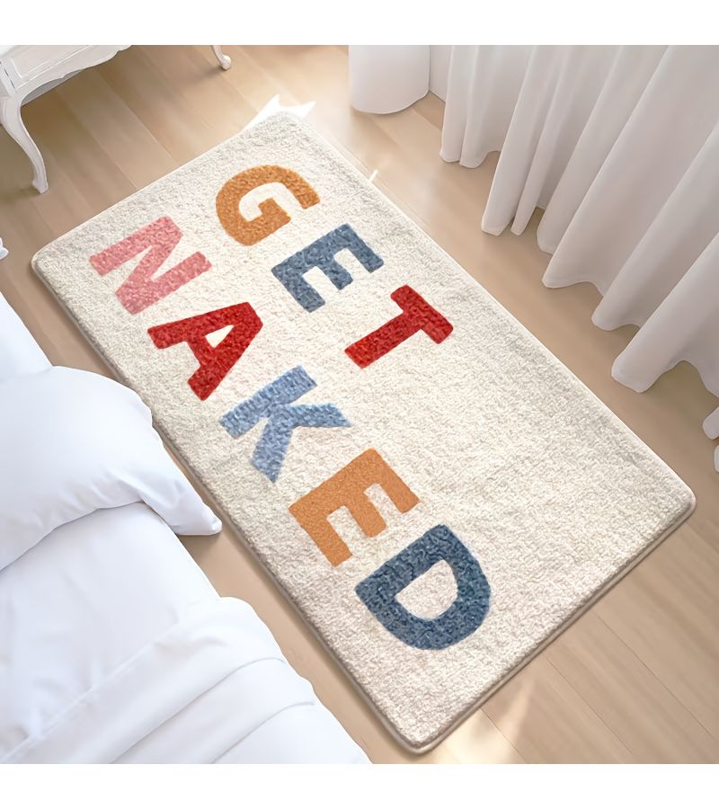 Washable Non Slip Bath Mat 50x80cm 19.7x31.5in Soft Fluffy Absorbent Door Mat For Bathroom Home Decor - Image 1