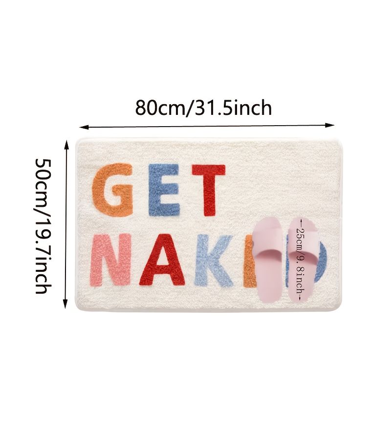 Washable Non Slip Bath Mat 50x80cm 19.7x31.5in Soft Fluffy Absorbent Door Mat For Bathroom Home Decor - Image 5